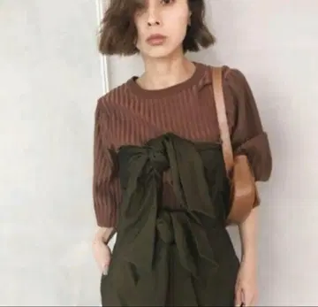 Ameri VINTAGE DOUBLE RIBBON BARE DRESS