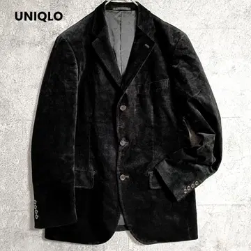 컨디션 최상 유니클로 코듀로이 테일러드 자켓 블랙 M