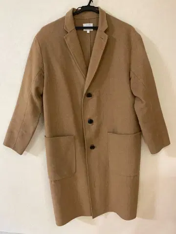 베이지 롱 코트 울 45%