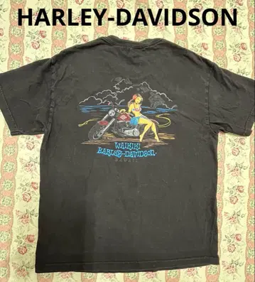 Harley-Davidson 백 프린트 T셔츠 블랙