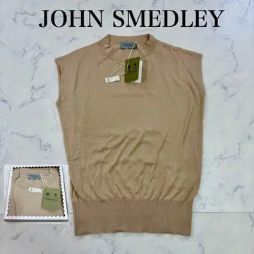 새상품급 JOHN SMEDLEY 슬리브리스 니트 S 씨 아일랜드 코튼