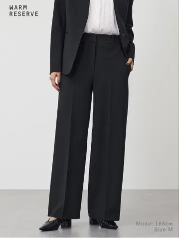 이번 시즌 새상품급 PLST 웜 리저브 와이드 팬츠 M 블랙