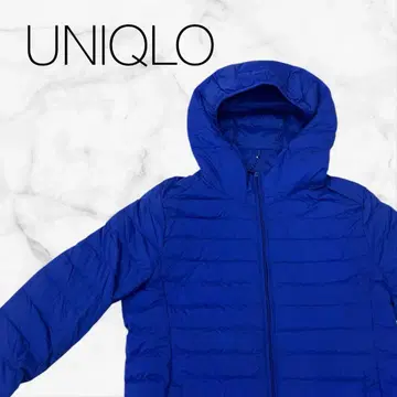 유니클로 자켓 아우터 다운 블루 긴팔 후드티