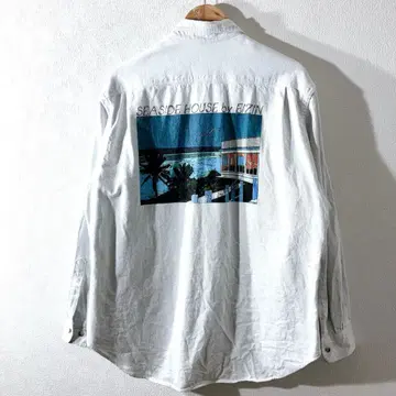 EIZIN SUZUKI 데님 셔츠 긴팔 남성용 L 구제 의류