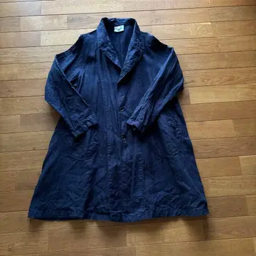 영국제 Yarmo 린넨 코트 다크 블루