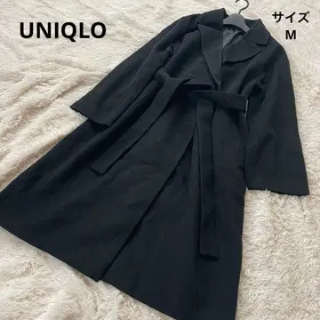 UNIQLO 블랙 울 롱 코트