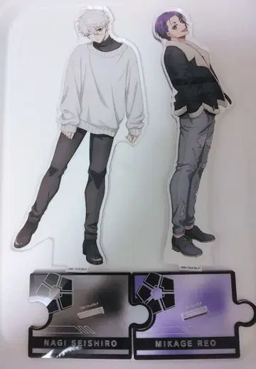 블루 록 아크릴 스탠드 라운드 원 나기 세이시로 미카게 레오