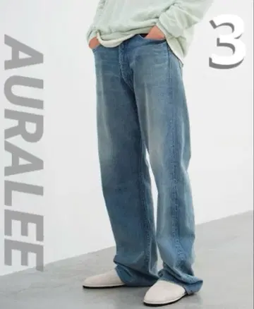 AURALEE 25ss SELVEDGE FADED WIDE DENIM 3