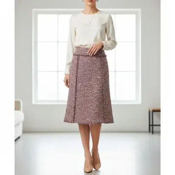띠어리 Carmel Hw Midi Skirt 트위드 스커트 사이즈 0