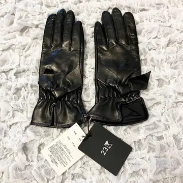 [택 포함 새상품] 23구 가죽 장갑 양가죽 블랙 그로브 패션