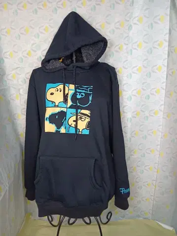 스누피 후드티 속기모 블랙 LL 사이즈 Peanuts