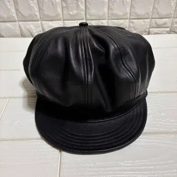 SCHOTT LEATHER NEWSBOY CAP M 사이즈 블랙