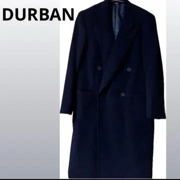 DURBAN 더반 더블 브레스트 코트 롱 코트 다크 네이비 일본제 M