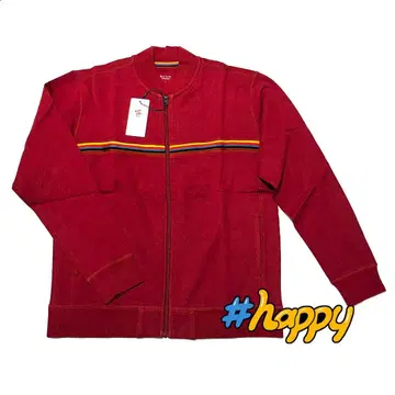 새상품 폴스미스 L 사이즈 긴팔 집업 블루종 레드 7032