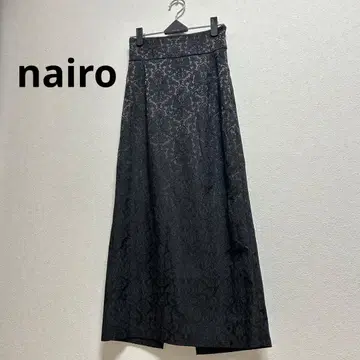 [새상품급] nairo 나이로 레이스 롱 스커트 타이트 스커트 블랙