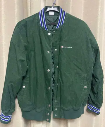 champion 챔피온 코듀로이 바시티 자켓 다크 그린 L