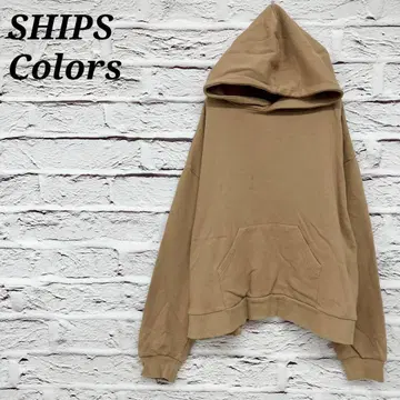 SHIPS 스칼라 긴팔 후드티 캥거루 포켓 코튼 브라운