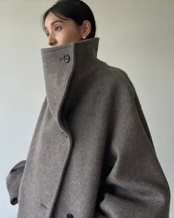 CLANE UP NECK OVER DOUBLE COAT