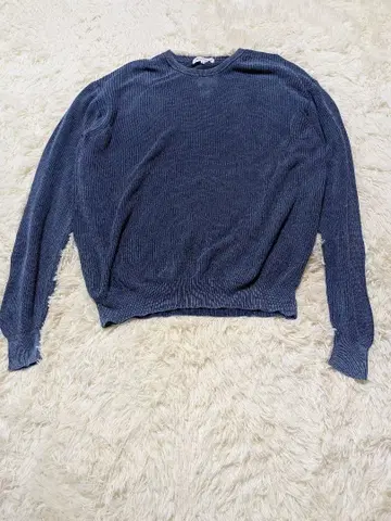 THE SHOP TK 다크 블루 XL 코튼 스웨터