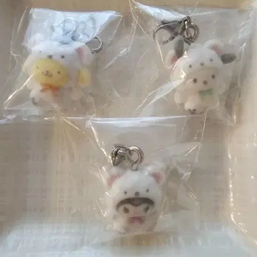 산리오 메지루시 액세서리 폭신폭신 스노우 포차코 폼폼 쿠로미