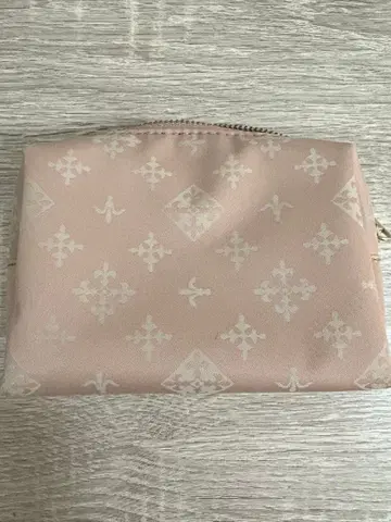 러셋 핑크 무늬 파우치 지퍼식