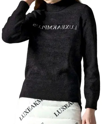 새상품 럭스 에이케이엠 플러스 모크넥 니트 스웨터 골프 S