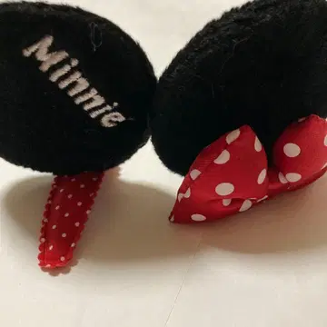 디즈니 미니 마우스 패친 귀 헤어핀 머리핀