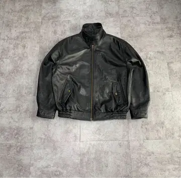 80's vtg short leather Harrington jacket