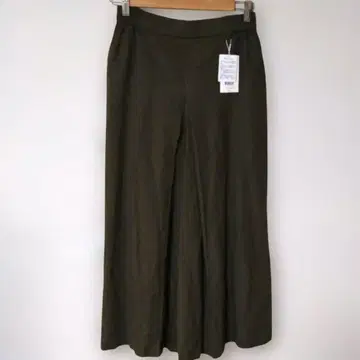 새상품 렙심 이지턱 와이드 팬츠 M 카키 린넨 혼방