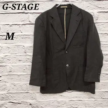 R4683 G-STAGE [ M ] 테일러드 자켓 린넨 100% 블랙