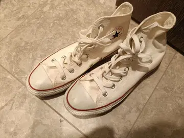 CONVERSE 하이컷 스니커즈 24.5cm 화이트