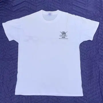 VANS 스컬 디자인 T셔츠 M 화이트