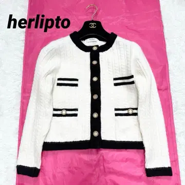 herlipto classic cable knit cardigan
