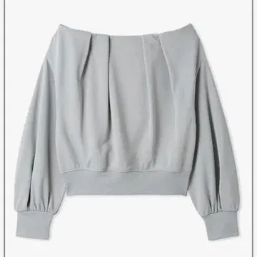 snidel 오프숄더 턱 맨투맨 그레이