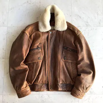 플라이트 자켓 G-1 A-2 보아 라이너 포함 브라운 XL