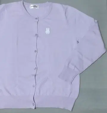 미피 miffy 여성용 가디건 크루넥 퍼플 연보라