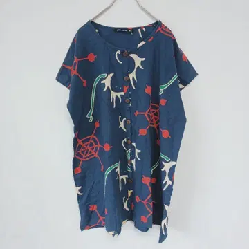 [ 간사이 패션 연합 ] 캐주얼 셔츠 프렌치 슬리브 루즈핏 면 100%