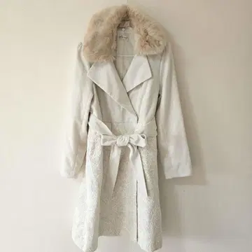 엑시즈팜 레이스 본딩 코트 롱 코트