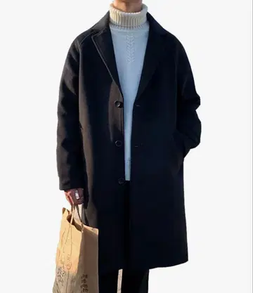 [wechose] 코트 남성용 롱 체스터 코트 트렌치코트