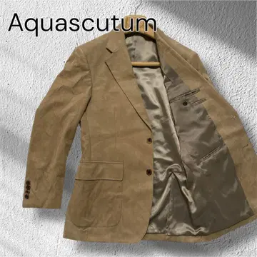 새상품급 아쿠아 스큐텀 비즈니스 자켓 아마레타 가죽 브라운 M