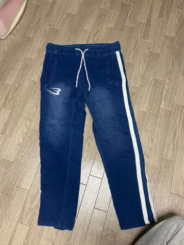 body maker 네이비 사이드 스트라이프 팬츠