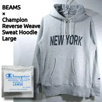 빔즈 별주 챔피온 리버스 위브 후드티/NEW YORK/침염