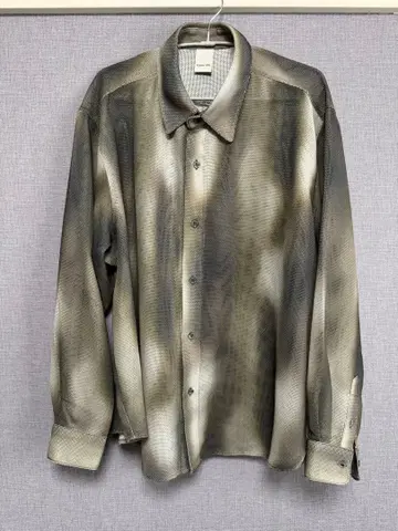 Casper John 메쉬 긴팔 셔츠 그레이 계열