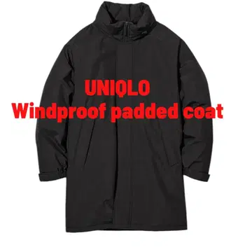 유니클로 방풍 패디드 코트 나일론 블루종