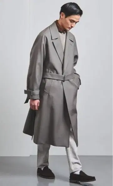 UNITED ARROWS 벨티드 랩 트렌치코트