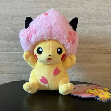 포켓몬 센터 도쿄 DX 피카츄 벚꽃 아프로 봉제 인형
