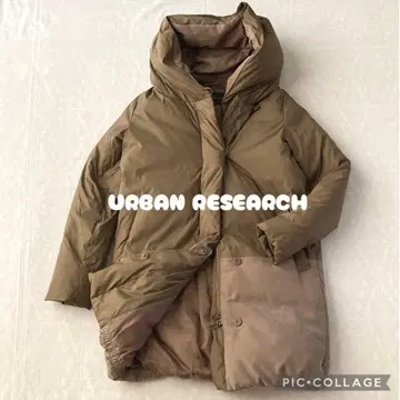 어반 리서치 다운 코트 절개 후드 부착 36 카키