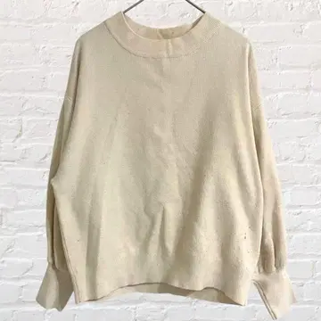 로리즈팜 크루넥 니트 긴팔 무지 베이직 컬러 빅 루즈