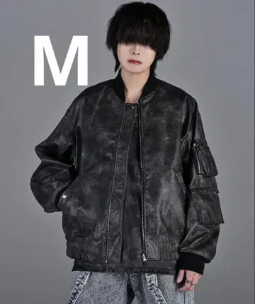 ADRER 빈티지 메이크 PU/카모플라쥬 리버서블 MA-1