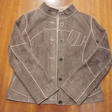 베이지 스웨이드풍 자켓